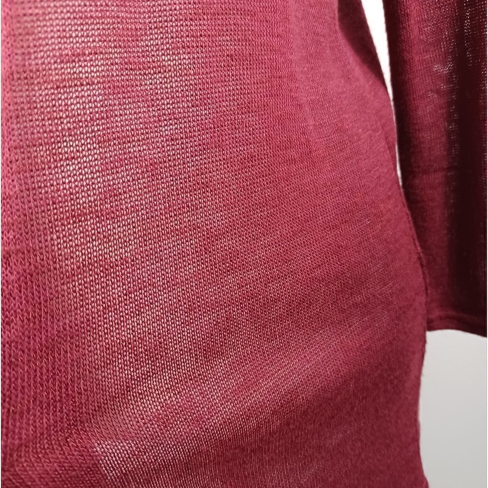 ‼️final must bundle‼️ Burgundy Lightweight Knit Cardigan Open Front - Picture 3 of 7